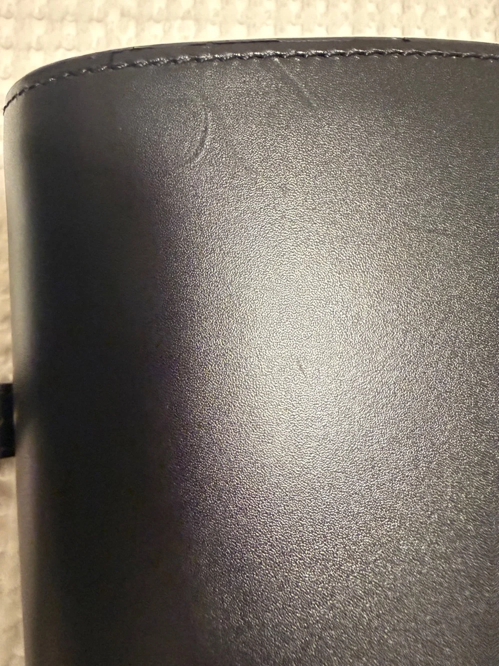A.P.C. Black Demi-Lune Crossbody Bag with Gold Logo